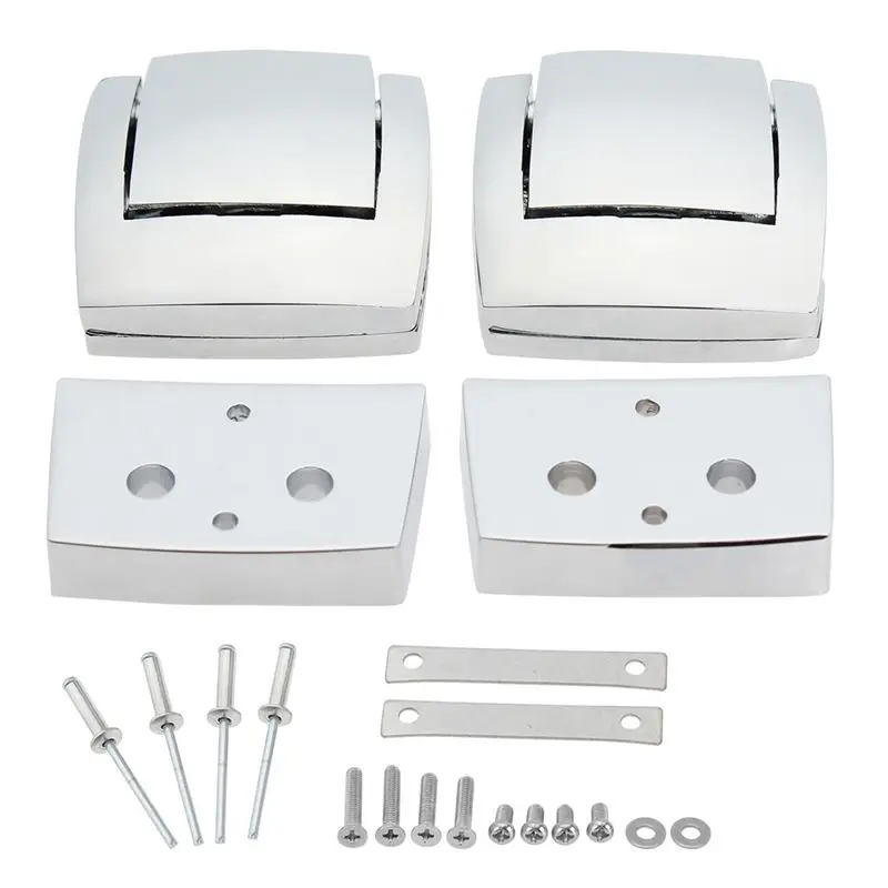 Unique Trunk Bag Hinge And Latch Kit Motorcycle Accessories Silver For Chopped For Razor Tour Pak