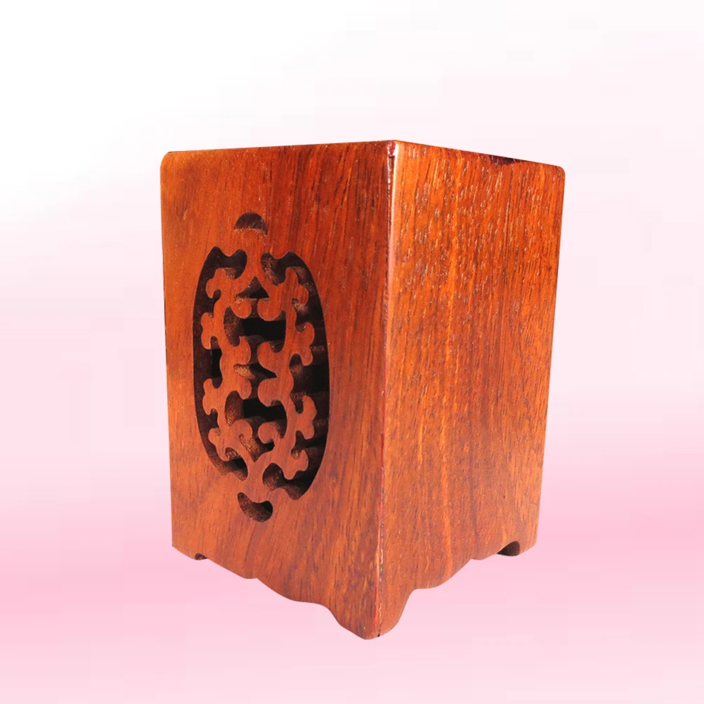 1pc Wooden Pen Holder Desktop Organizer Pencil Container For Stationery Storage Natural Wood Desk Organizer Multiple-Use Pen