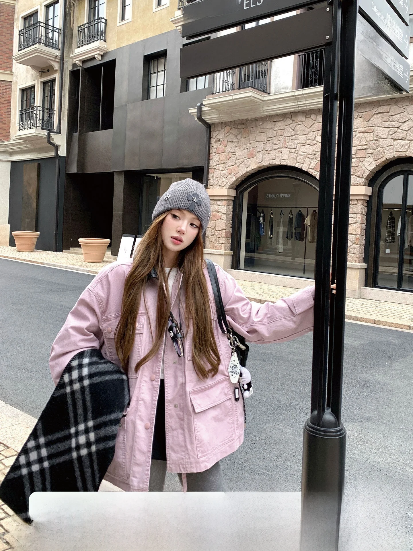 

Okaaay Art Deparent Senior Winter Color Colion Collar 90 White Du down Jaet Splicing Leather Collar Women's Coat