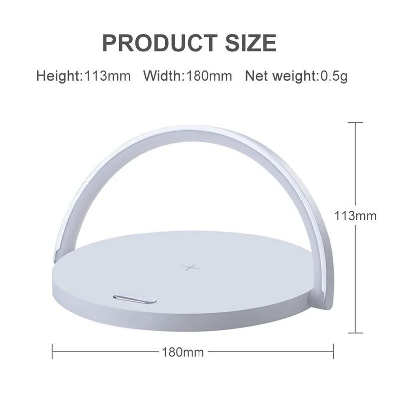 Round Touch Small Desk Lamp Multi-Function Wireless Charger Mobile Phone Holder