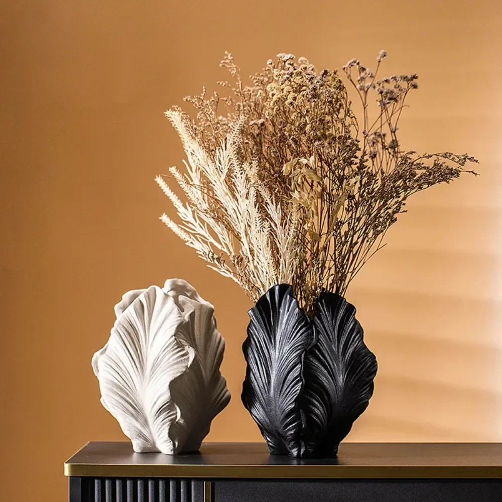 

Ceramic Vase Irregular Wrinkle Patterns Hydroponic Accessories Petal Handicraft Flower Vase Home Decoration Accessories