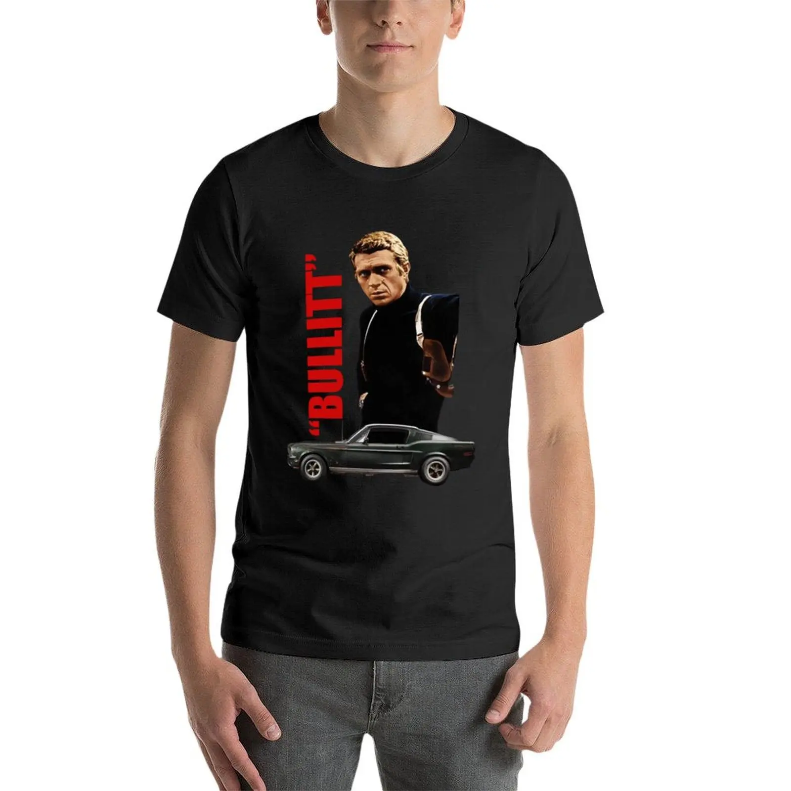 Steve bullitt t t-shirt para homens, moda coreana roupas, blanks costumes