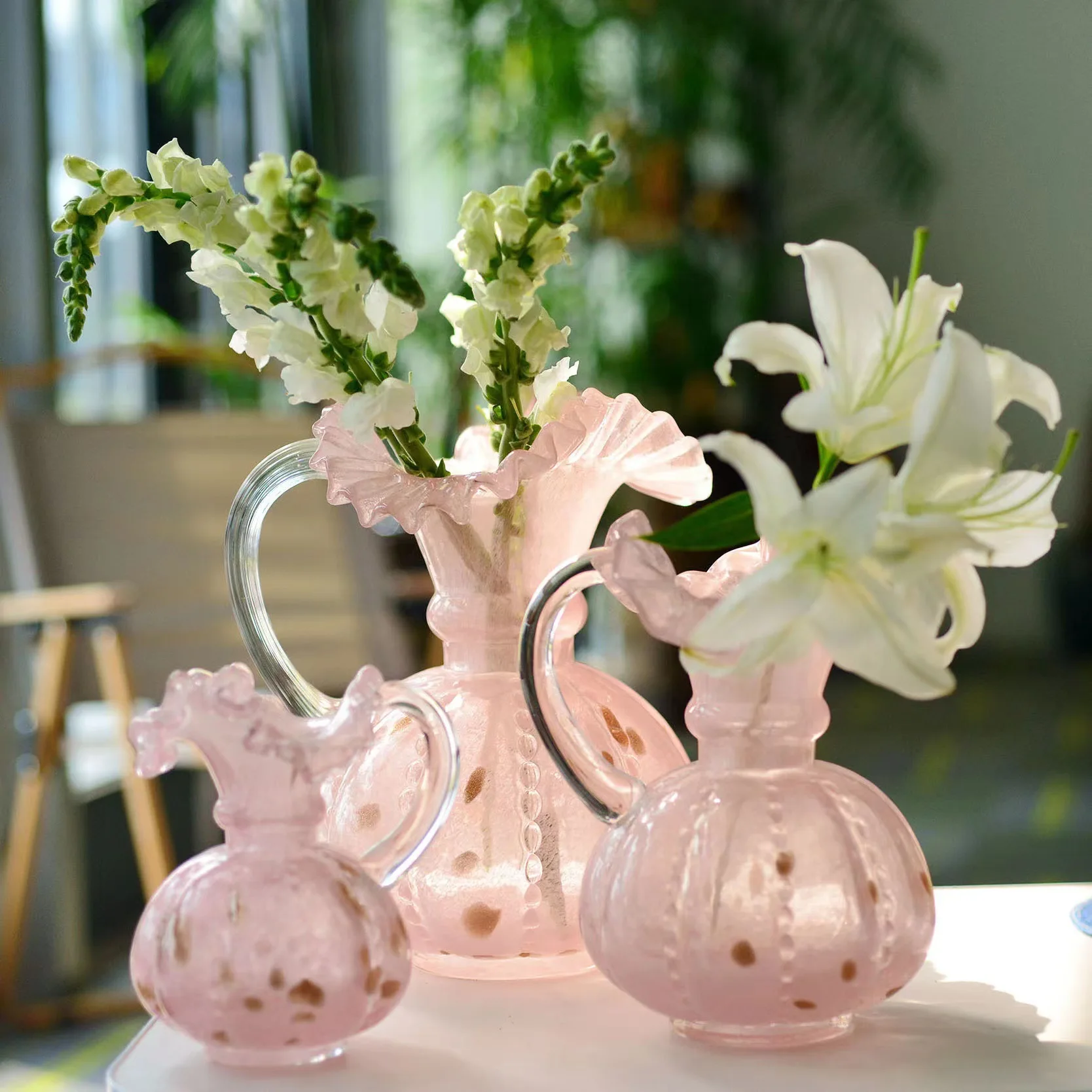 Medieval Fenton vintage pumpkin pattern handmade home French high-end hydroponic flower arrangement glass