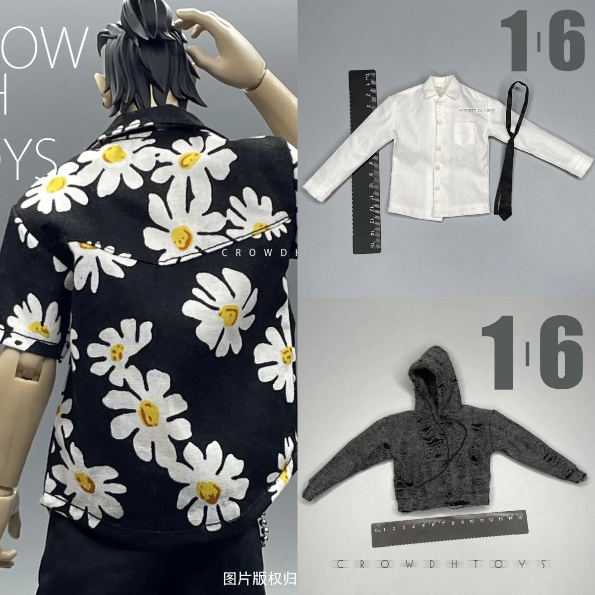 

1/6 масштаб мужской солдат CROWDHTOYS OB11 рубашка с короткими рукавами Дейзи аксессуар для одежды подходит для 12-дюймовой экшн-фигурки модель тела игрушки