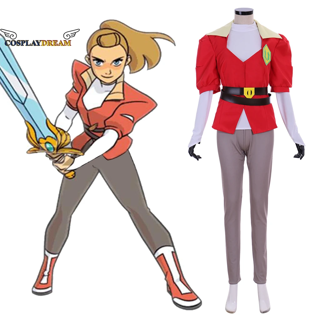 

She-Ra and the Princesses of Power Adora Cosplay Costume Halloween Carnival Suit Adora Top Pants Coat Suit