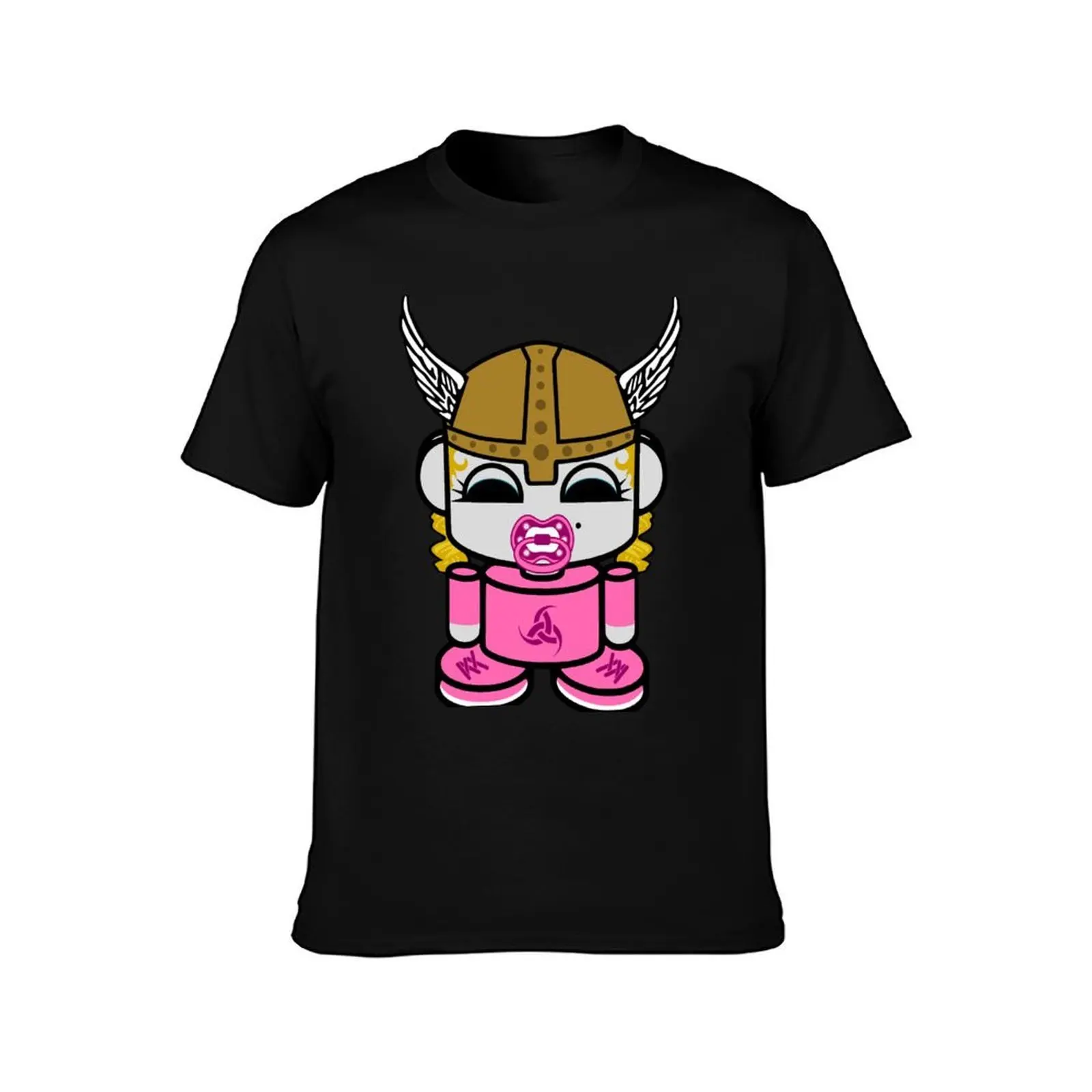 Freya O'BABYBOT Toy Robot T-Shirt, Summer Casual Cotton Tee, Oversized Streetwear Tops, Vintage Graphic Print, Unisex Men Women