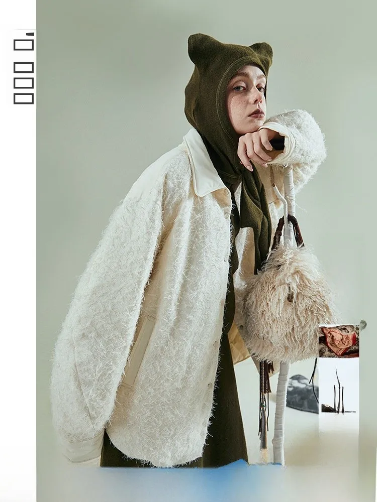 

Оригинальный дизайн, легкий ртающий пух, женское пальто с воротником, повседневное теплое пальто из полиэфирного волокна, белое пальто с наполнителем Du down