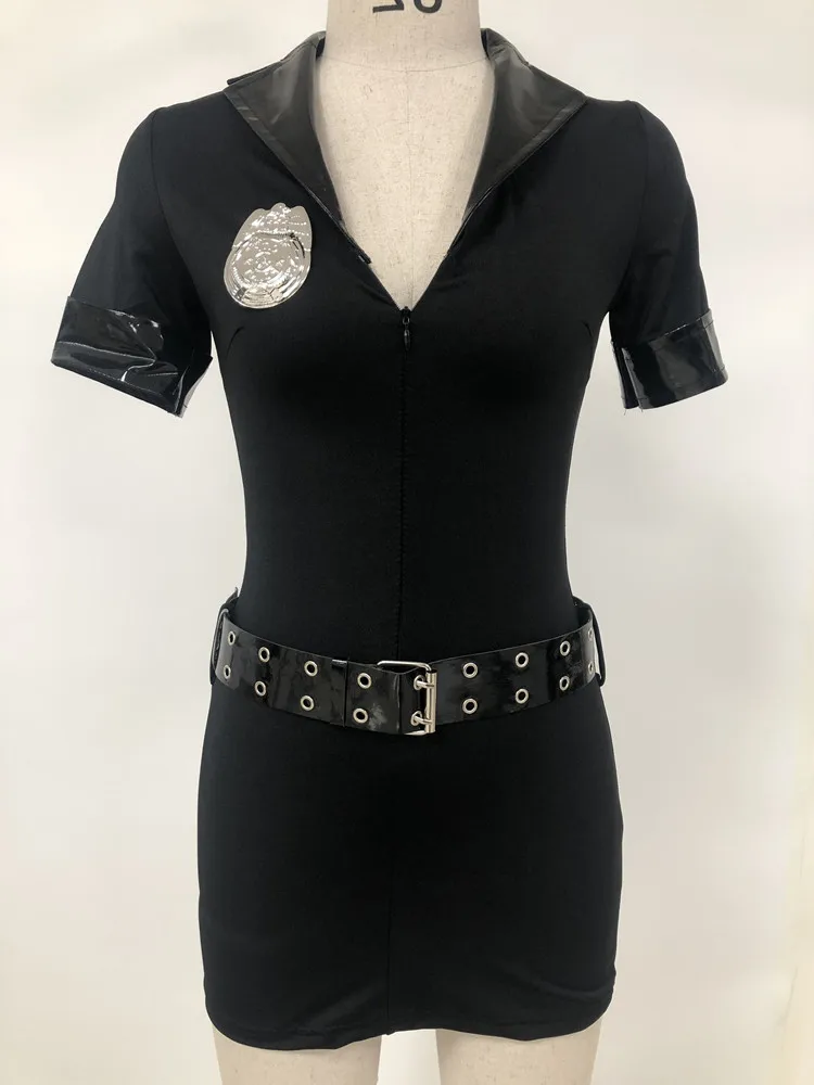 Sexy Female Cop Police Officer Uniform Policewomen Costume Halloween Adult Women Police Cosplay Fancy Dress