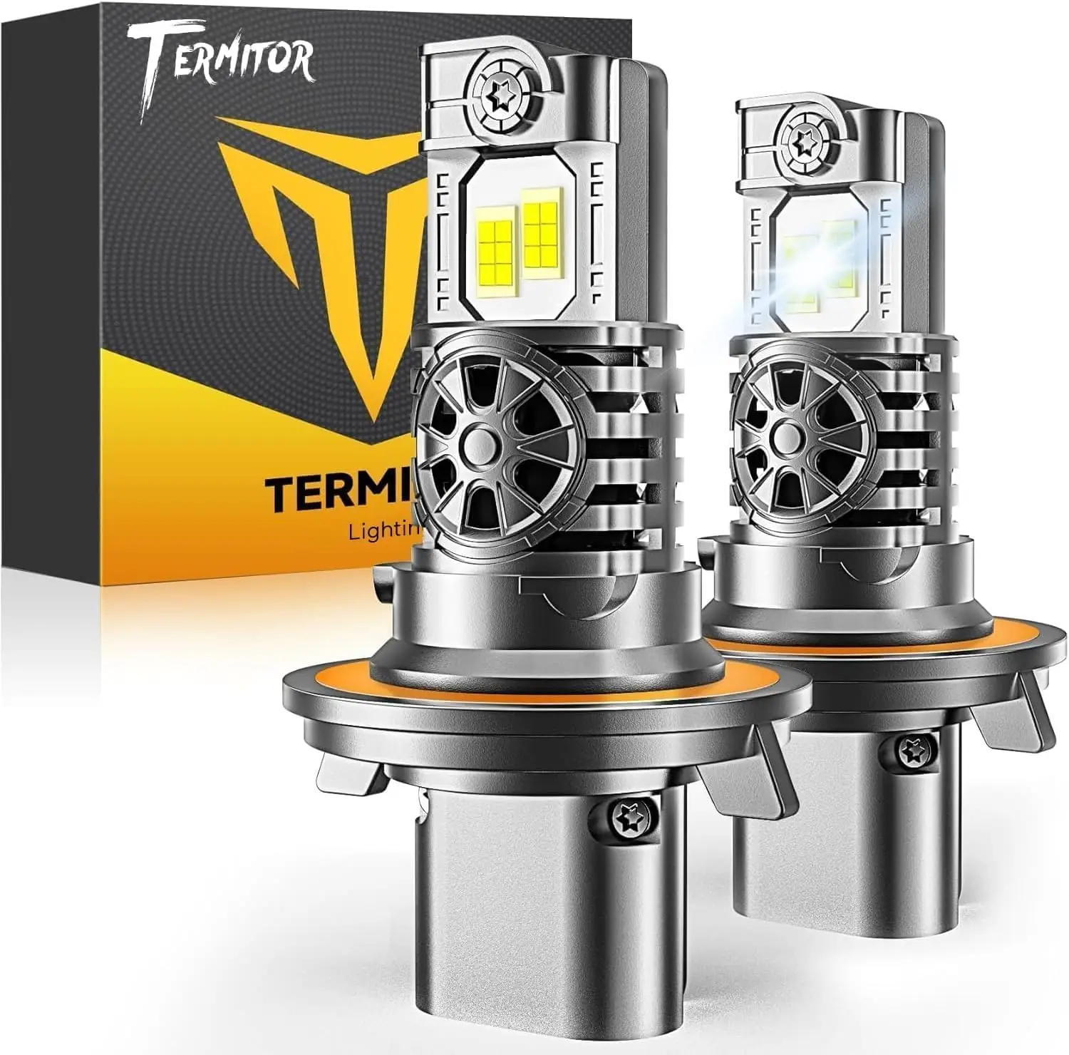 10-fach heller, 50000 lm starke H13 9008 LED-Lampen von Termitor – 85.000 Betriebsstunden, 6500 K Kaltweiß, IP68, OEM-Passform, 3-Minuten-Installation, 2er-Pack