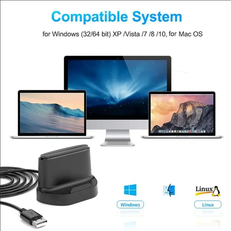 USB Smart Card Reader ISO 7816 ATM Tax Return Card Reader Portable Convenient for Banking Government ID