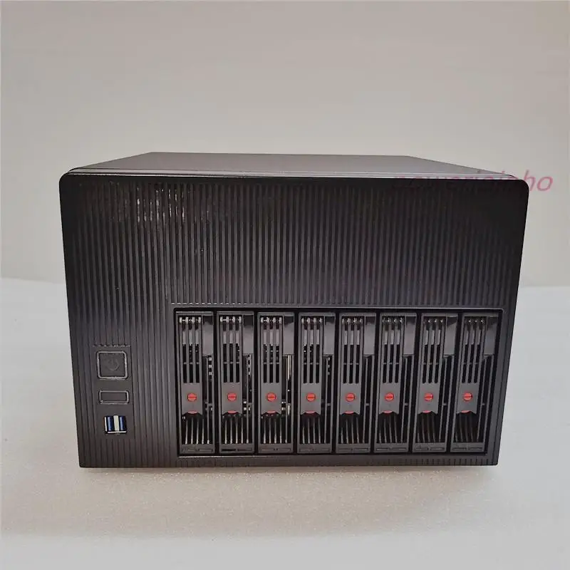 Top Office home storage hot-swap Server chassis IPFS 8bays NAS case 6GB sata backplane USB3.0 support matx motherboard