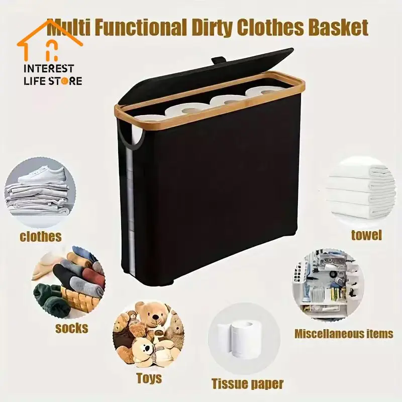

New Hot MultiFunctional Waterproof Foldable Large Capacity Toilet Rolls Paper Storage Basket Living Room, Bedroom Storage Basket