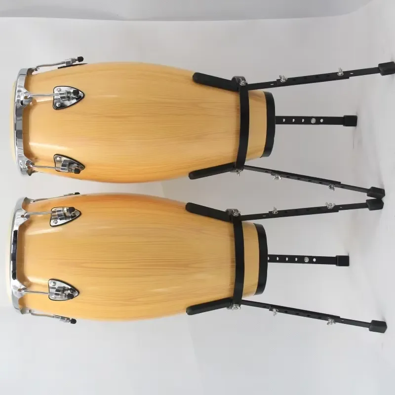 10 Inch Professional Conga Drum Set with Stand Black Percussion Instrument for Beginners and Musicians High Quality