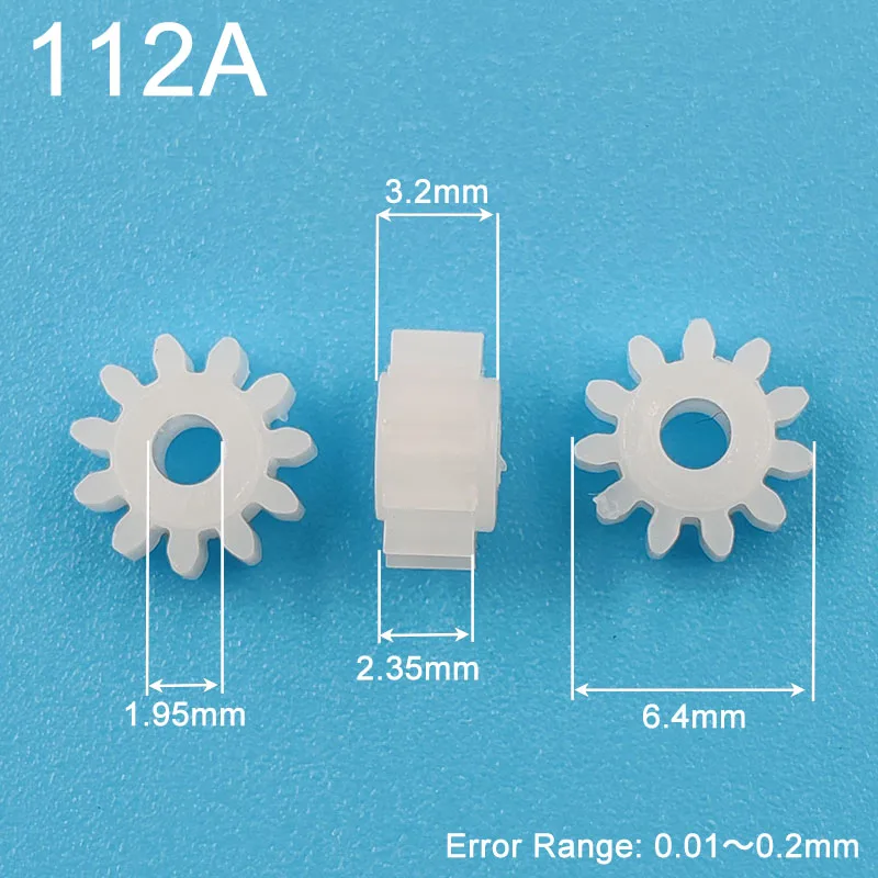 112a 0.5M 3.2Mm Dikte Tandwielmodule 0.5 11 Tanden Plastic Tandwielmotor Accessoires 112a Korte 10 Stks/partij