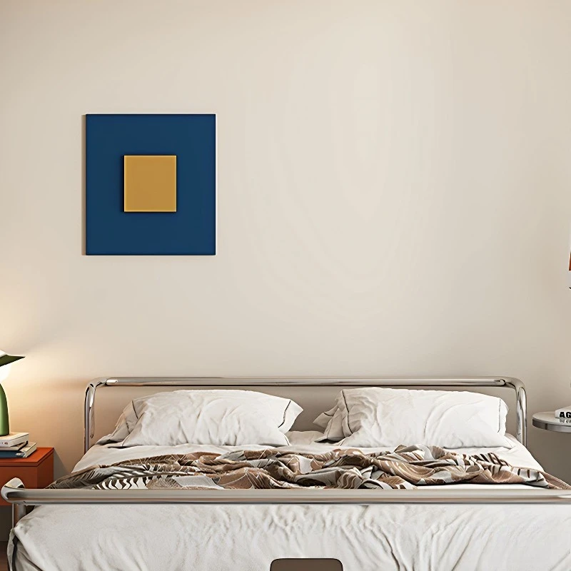 Stainless Steel Bed Wrought Iron Bed Double Bed Light Luxury Metal Minimalist Industrial Style Medieval Iron Frame