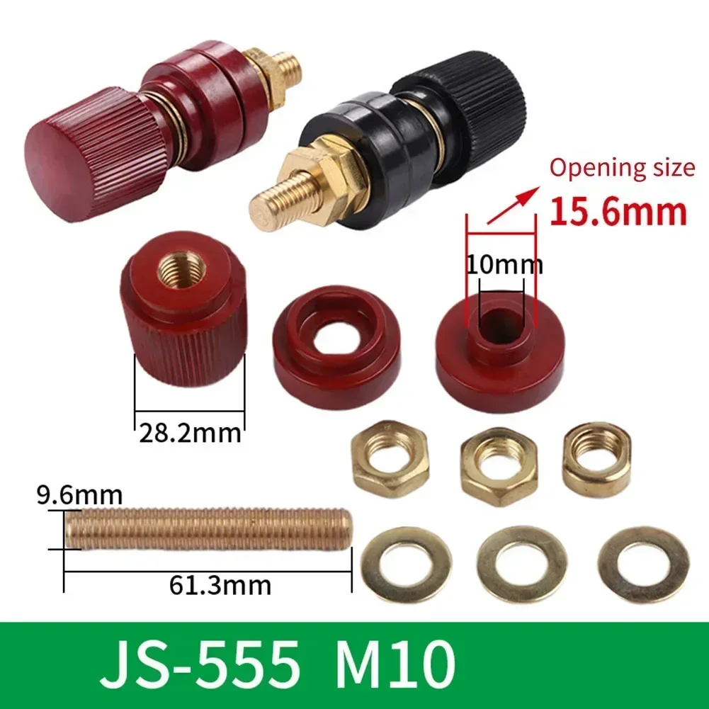 

1 Pair 300A Binding Post M10 Thread 555 Type Brass Binding For Welding Machines Binding Post M10 Thread 555 Type Brass Binding