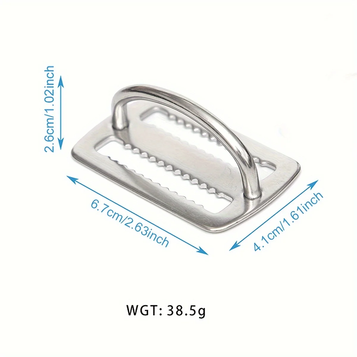 1pc Stainless Steel D-Ring Belt Keeper - Rustproof & Flexible for Diving, Spear fishing & Outdoor Leisure