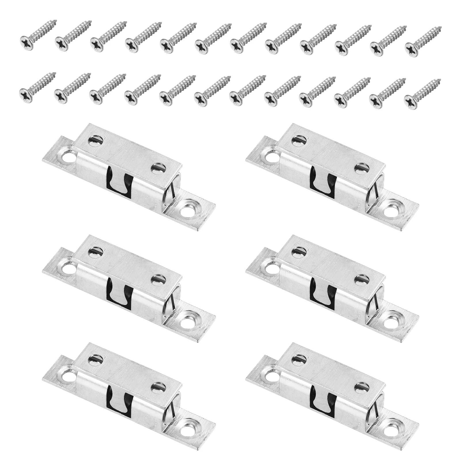 

6Pcs Brass Ball Catch Roller Door Latch Cabinet Catcher Adjustable Tension Ball Latch Hardware Door Catch Tension Roller