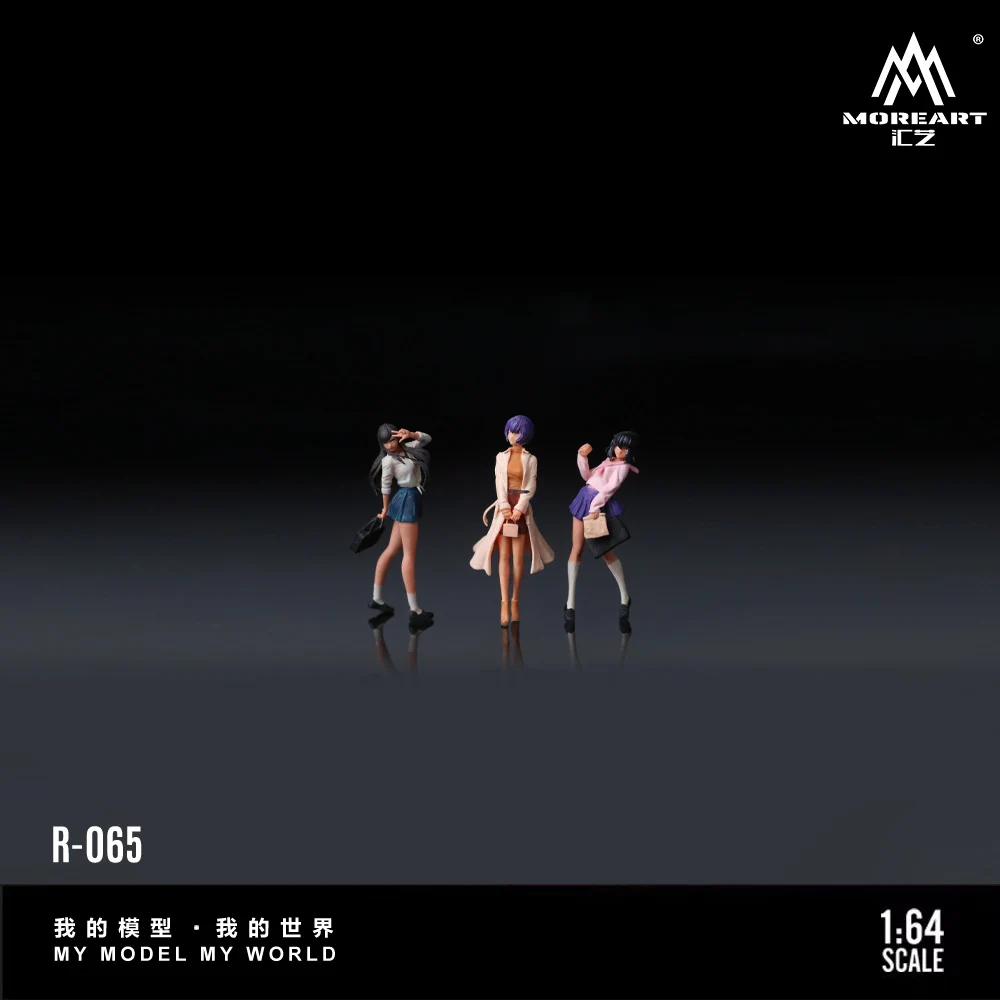 More Art 1:64 Dynamic Girl Doll Set , Resin Decoration Figure Model for Gift&Display&Collection