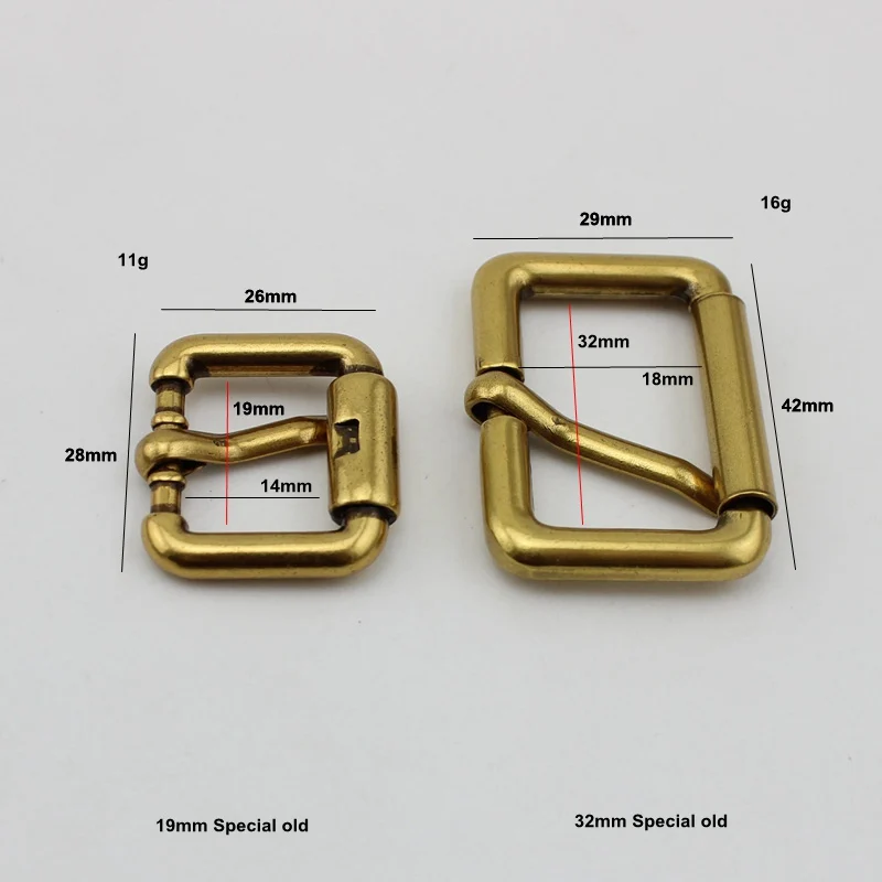 10pcs 50pcs Special gold color 19mm 32mm turnbuckle zinc alloy square pin buckle bags/belts buckles DIY