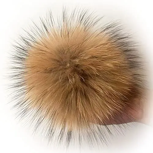 Big Size DIY Real Fox Fur Pompoms Raccoon Fur Pom Poms Balls Natural Fur Pompon For Hats Bags Shoes Scarves Accessories, image 11