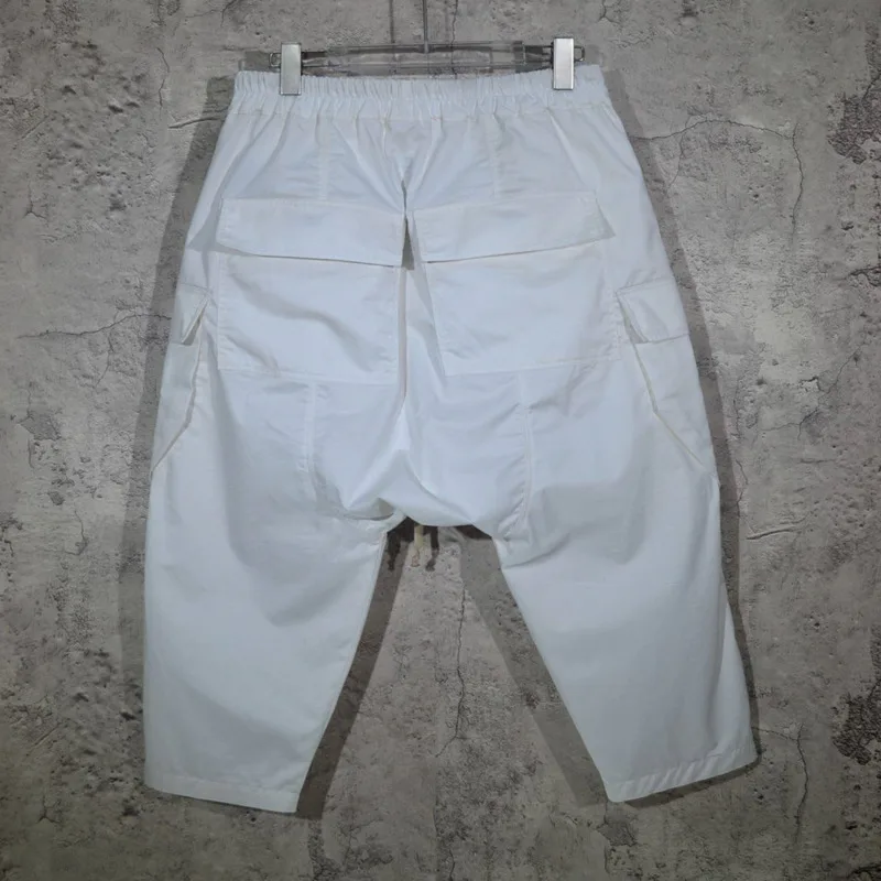 HKSH Spring Summer New Men Tide RO Ankle-Length Pants Double Side Pockets Loose Fit Harem Baggy Casual Chic Ins Fashion HK17940
