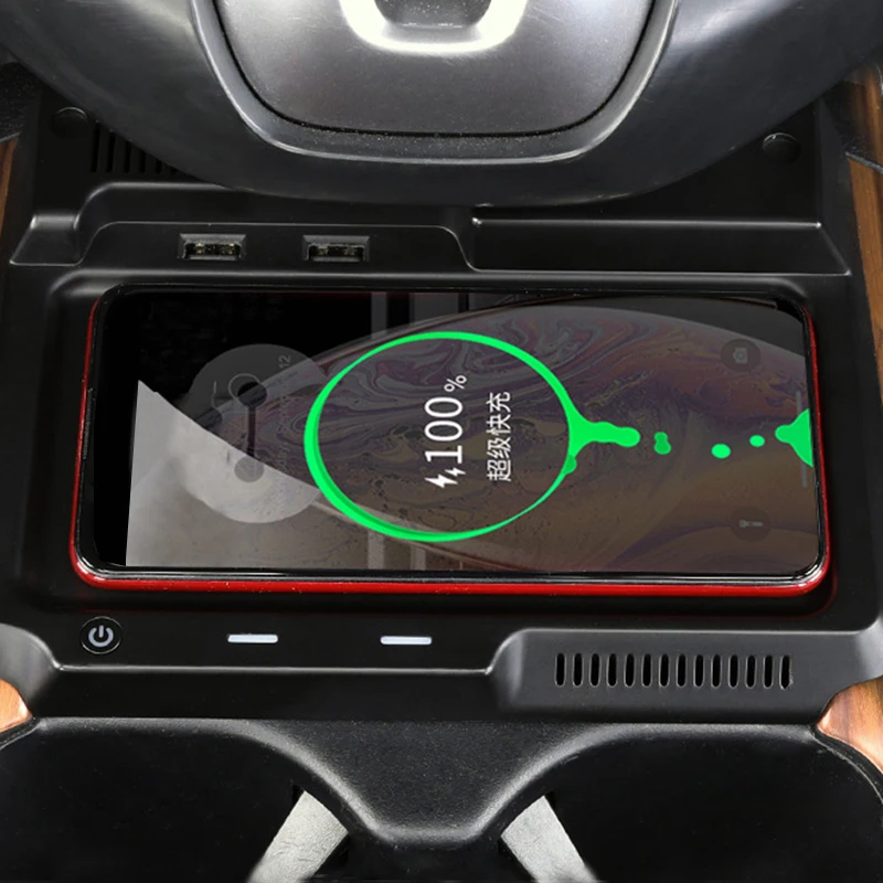 Car wireless charger 15w fast charger mobile phone charger charigng pad plate charging holder for Honda CRV CR-V 2017-2020