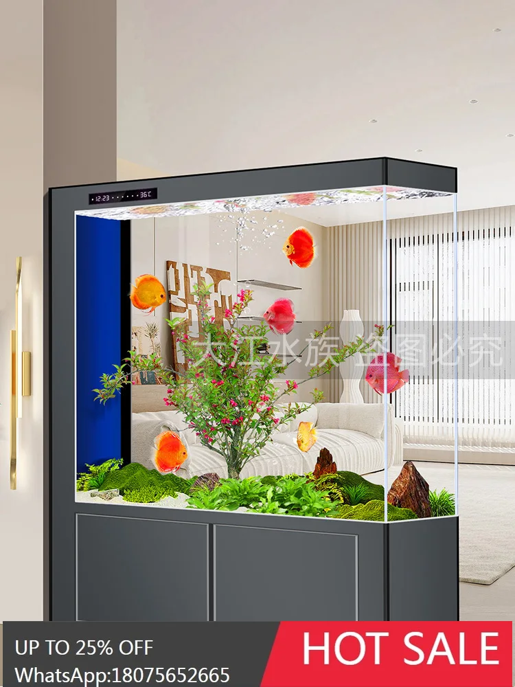 SGF with shoe cabinet fish tank living room household screen entrance aquarium free of water change