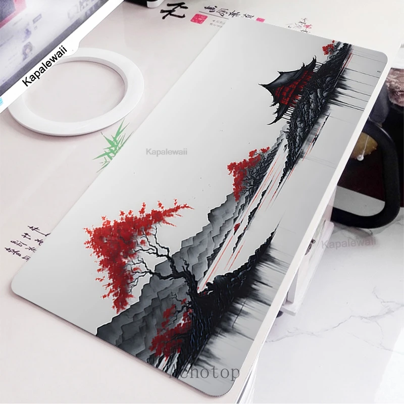 Pc Gamer Mouse Pad Gaming Mousepad XXXL Large Desk Mat Mountain Serenity Japanese Style Art Keyboard Pads Game Speed Mouse Mat