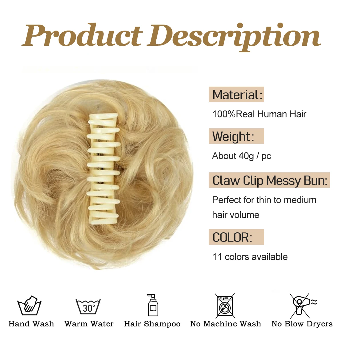 MRS Hair Chignon Hair Buns Ponytail Hair Piece Real Human Hair Extensions Elegant Hair Bun Style Darker