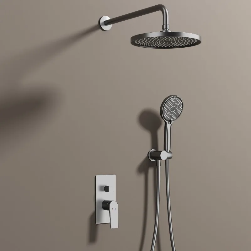 Home B & B Project Minimalist Hotel Type Hot and Cold Concealed Embedded Shower Set Minimalist Shower