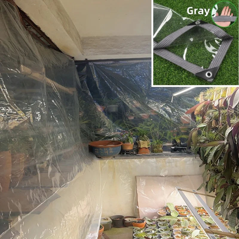 High Definition Transparent Winter Insulation Greenhouse Moisturizing 0.55mm Gray Rainproof Cloth