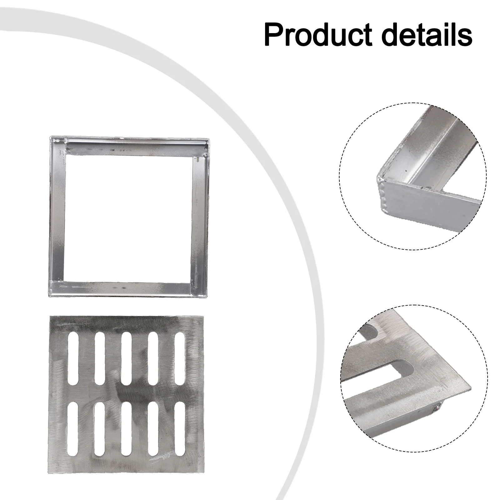 Double-row Drain Grate Drainage Cover Outdoor Drainage Solutions Silver Versatile Drainage Solution Heavy Load Drain
