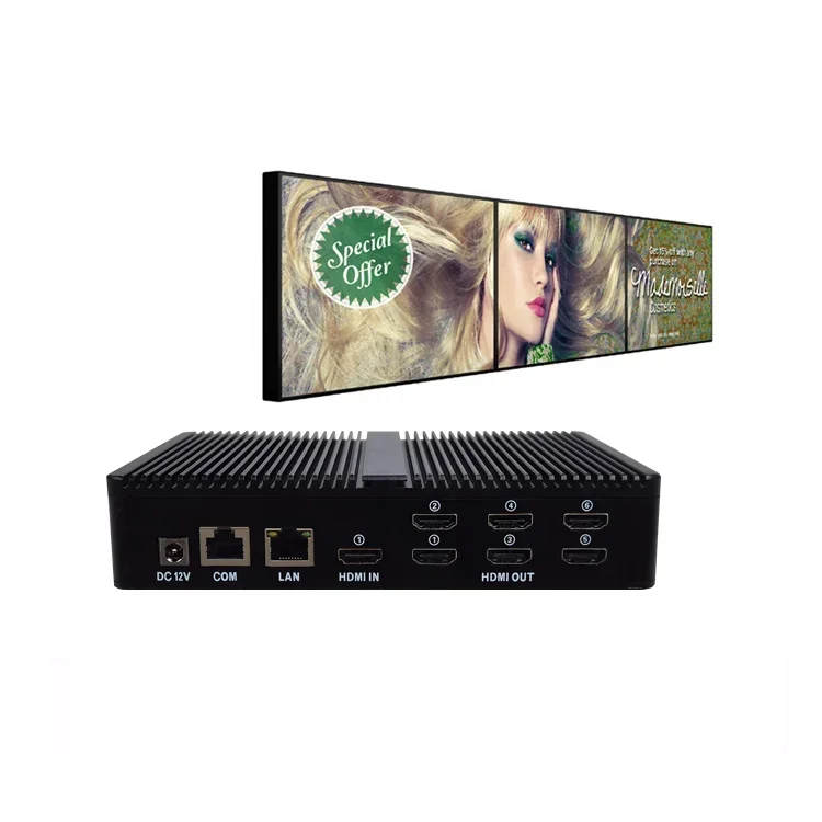 In stock8K Ultra-HD Digital Signage Player Video Wall Processor Controller Box with Screen Layout Edit and Contents Management S