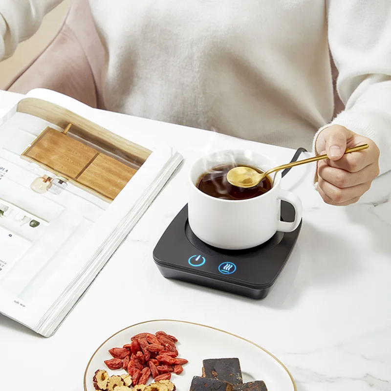 مدفأة للقدح القهوة الذكية للاستخدام مكتب عمل المشروبات الكهربائية دفئا 3 درجات الحرارة السيارات قبالة لوحة التدفئة لمياه الشاي الحليب