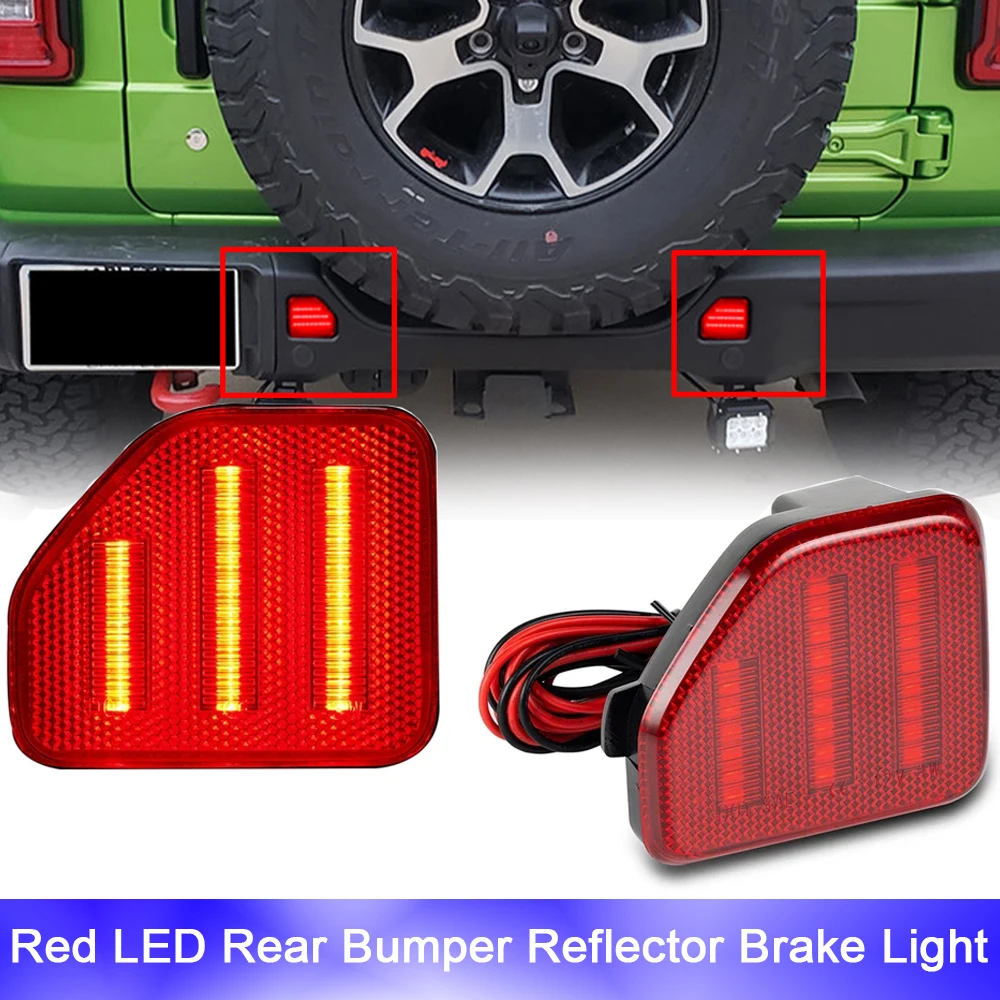 

For Jeep Wrangler JL 2018- LED Reverse Bumper Reflector Parking Lights Tail Warning Park Lamp Auto Accessories OEM#68281936AA