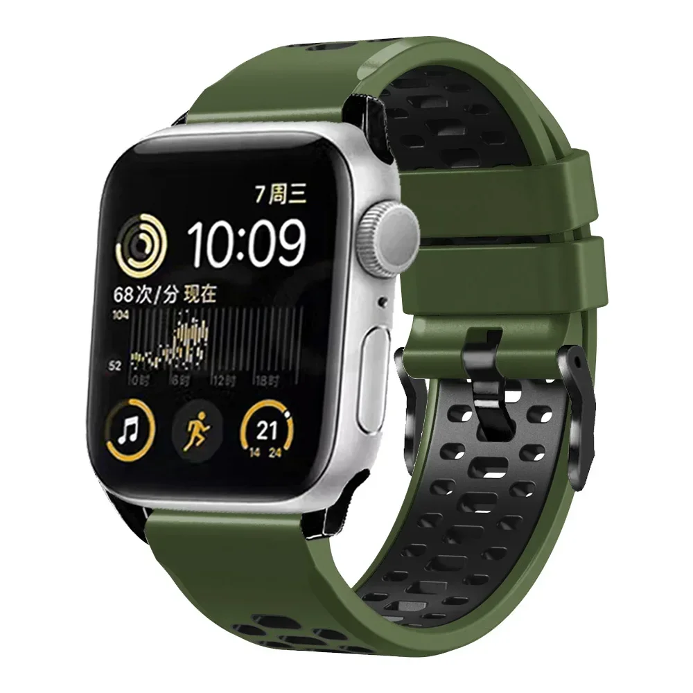 Sport Silikonarmband für Apple Watch Ultra 2 49 mm Armband Armband für Apple Watch Serie 9 8 7 SE 6 45 mm 44 mm 42 mm Zubehör – Detail 30