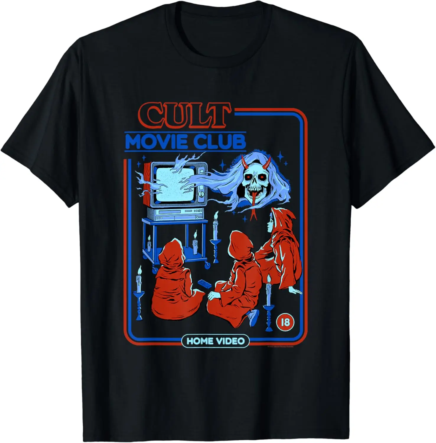 Steven Rhodes Cult Movie Club Home Video Retro Dark Humor T-Shirt