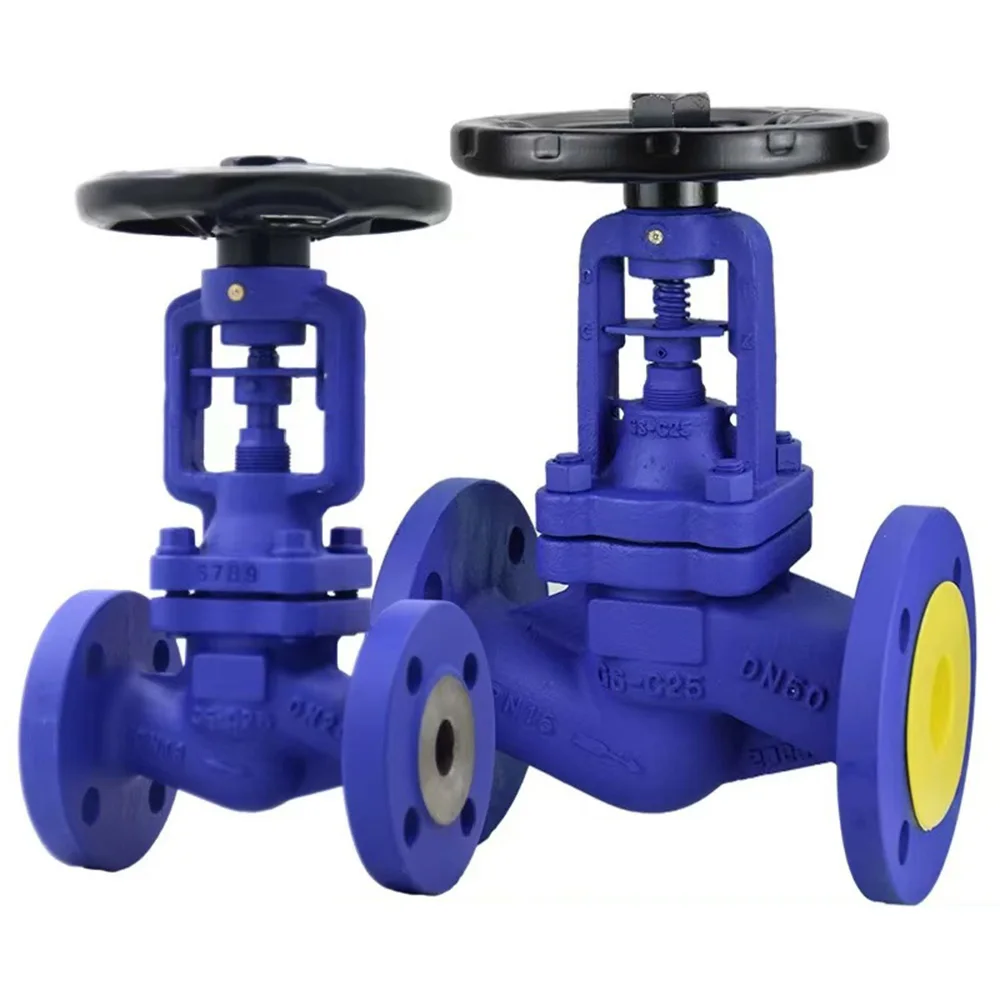 High Temperacture Steam Oil 6 inch WCB Carbon Steel Flange Type Bellows Seat Globe Valve