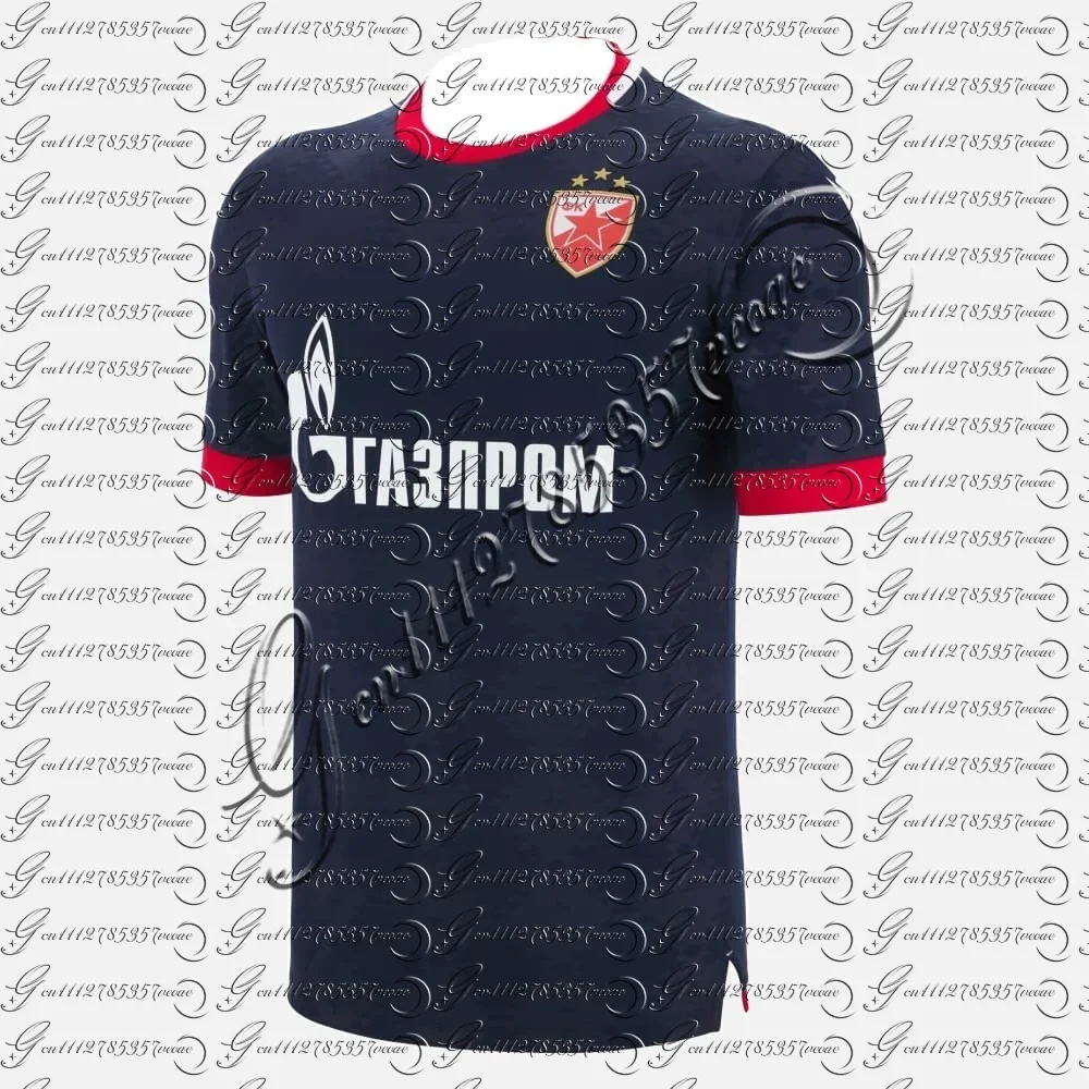 Herren Sommer 3D Sport Fußball T-Shirt Saison 2026 Rotster Belgrad Auswärtstrikot Atmungsaktiv Schnelltrocknend Familien-Set – Detail 4