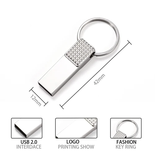 Imagen 2 del producto Regalo de negocios Unidad flash USB 128GB Memory Stick de moda 64GB Light Pen Drive 32GB Metal USB Stick 16GB Mini almacenamiento externo 8G