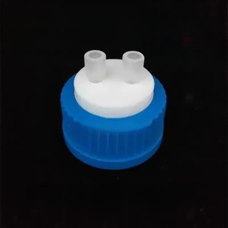 Mobile Phase Solvent Bottle Cap with PEEK Head, High-performance Liquid Reagent Bottle Cap GL45 Universal Cap Compatible