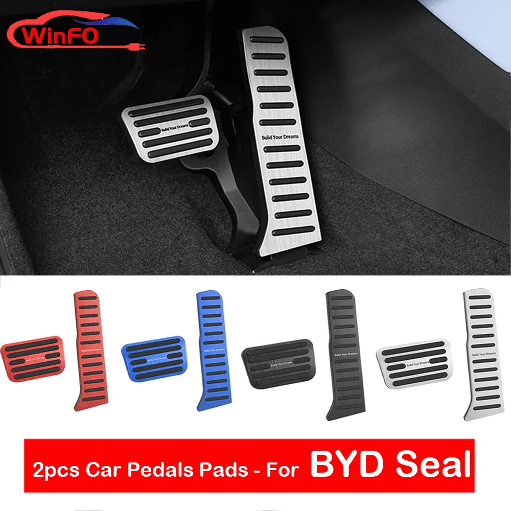 

For BYD Seal EV Alumium Alloy Car Accelerator Brake Pedals Anti-Slip Car Fuel Foot Pedal Covers Accessories