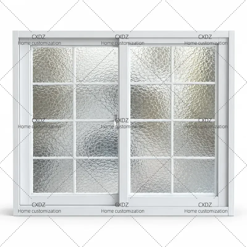 French Style Indoor Aluminum Alloy Sliding Windows Custom Soundproof Bedroom Plastic Steel Window Retro French Doors and