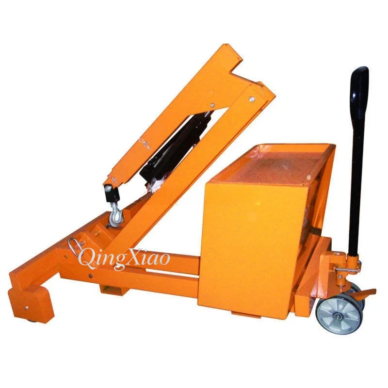 Manual Counterbalanced Single Arm Crane Telescopic Jib Mini Lifting Hoist Small Mobile Crane  Factory Cargo Handling Operation