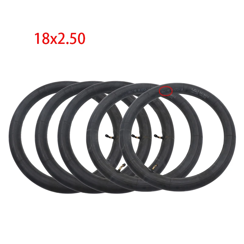 

18 Inch Butyl Inner Tube 18x2.5 with A Straight/Bent Angle Valve Stem Fit For Electric Bikes Vehicles 18*2.50 Camera Parts