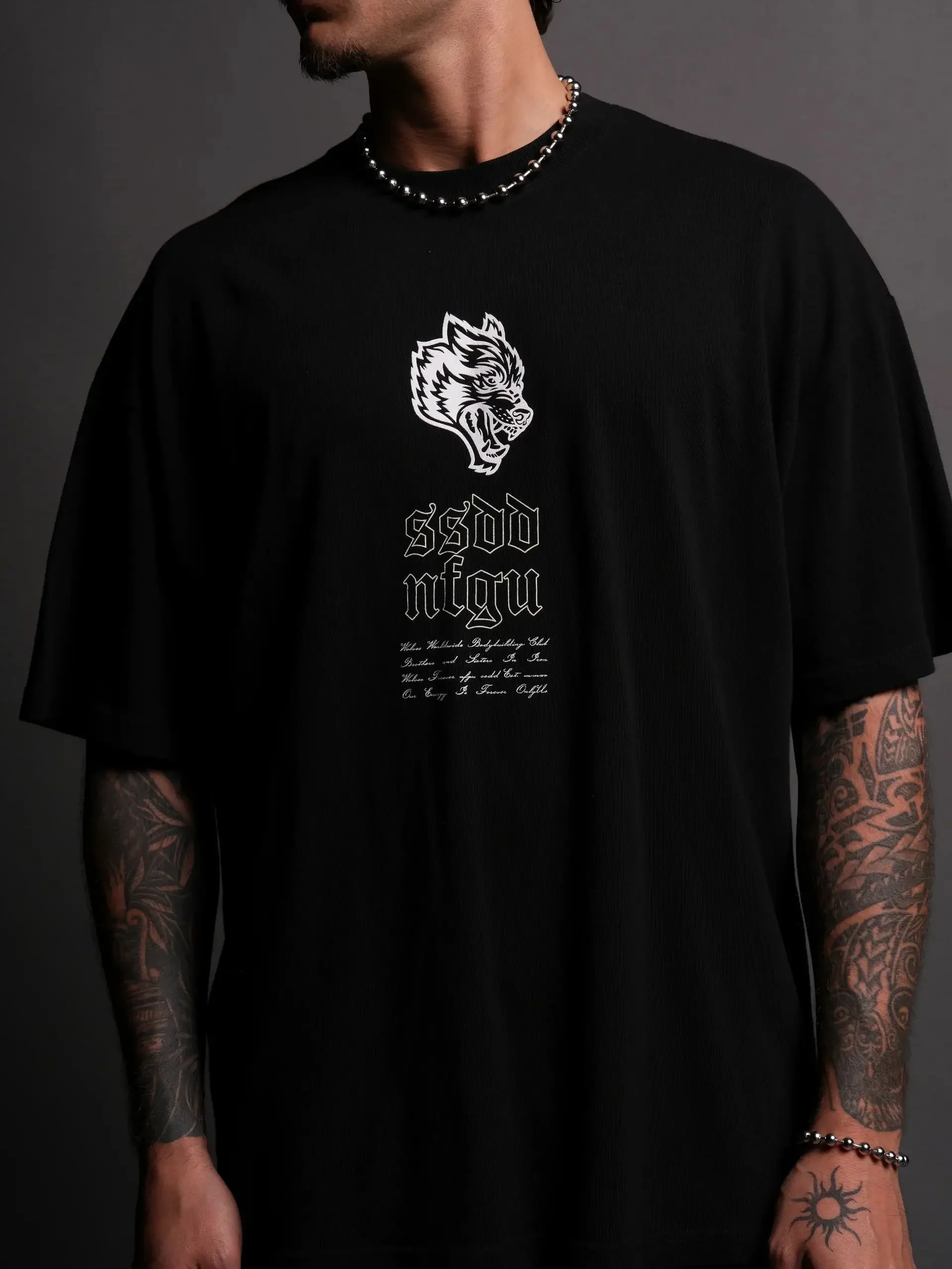 Japanese Anime Co-branded Series Men T-shirts BREATH OF WOLVES 