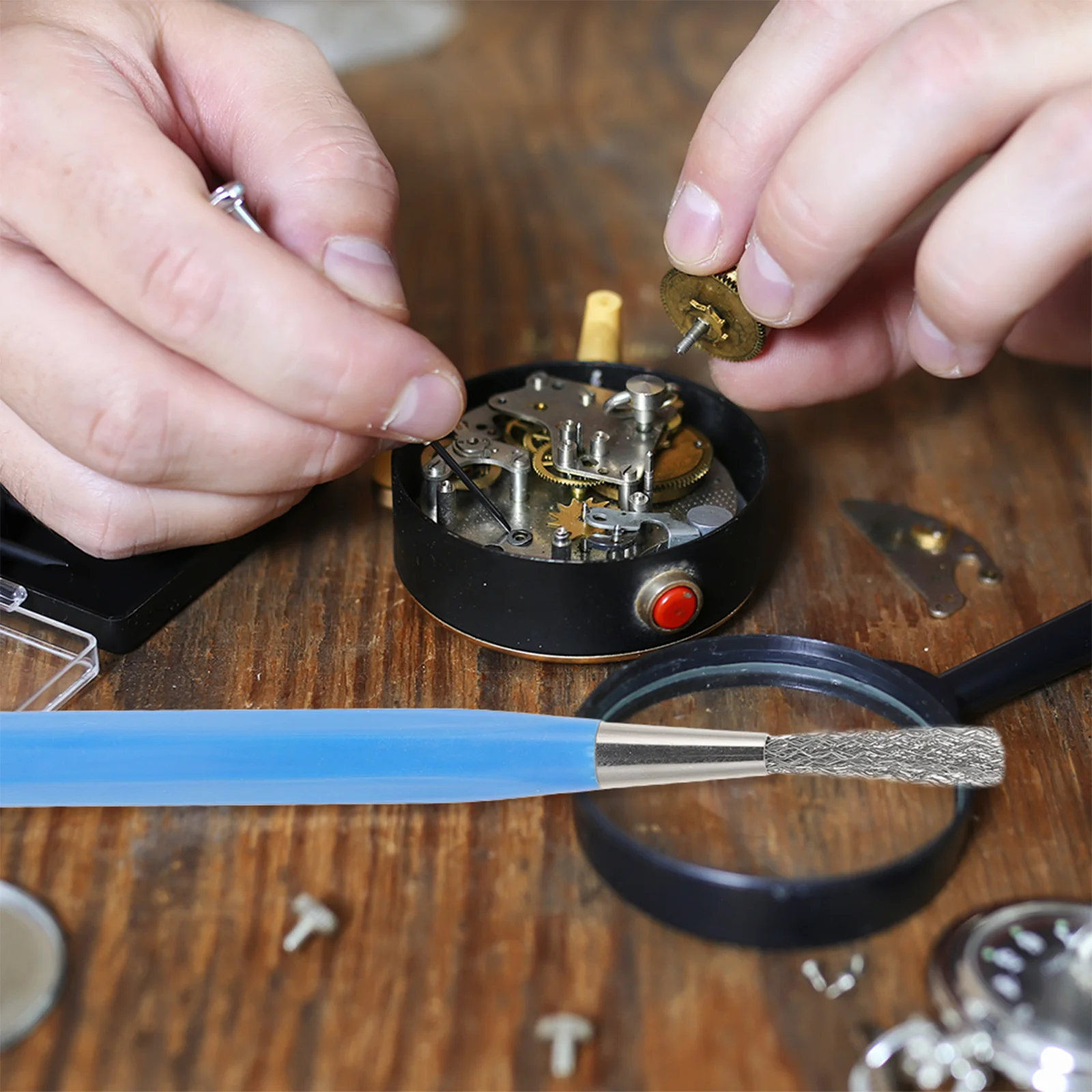 

Durable Steel Wire Fiber Scratch Brush Pen for Watch Jewelry Coin Cleaning Electronic Circuit Board Auto Lightweight