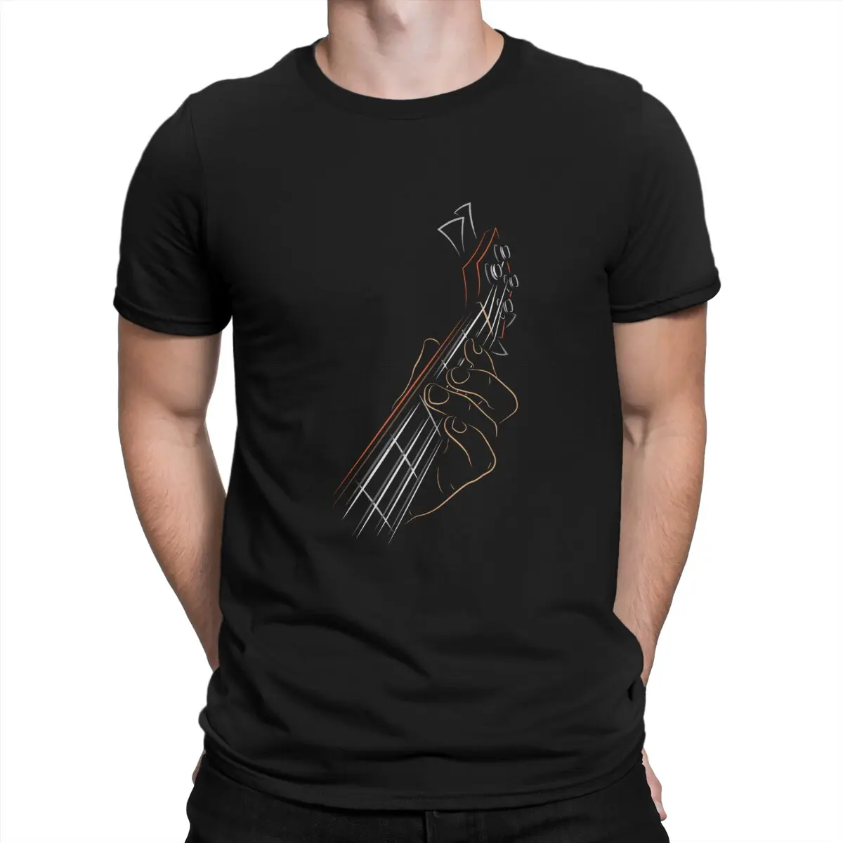 Guitar Rock Man TShirt Bass Individuality T Shirt Graphic Streetwear Hipster