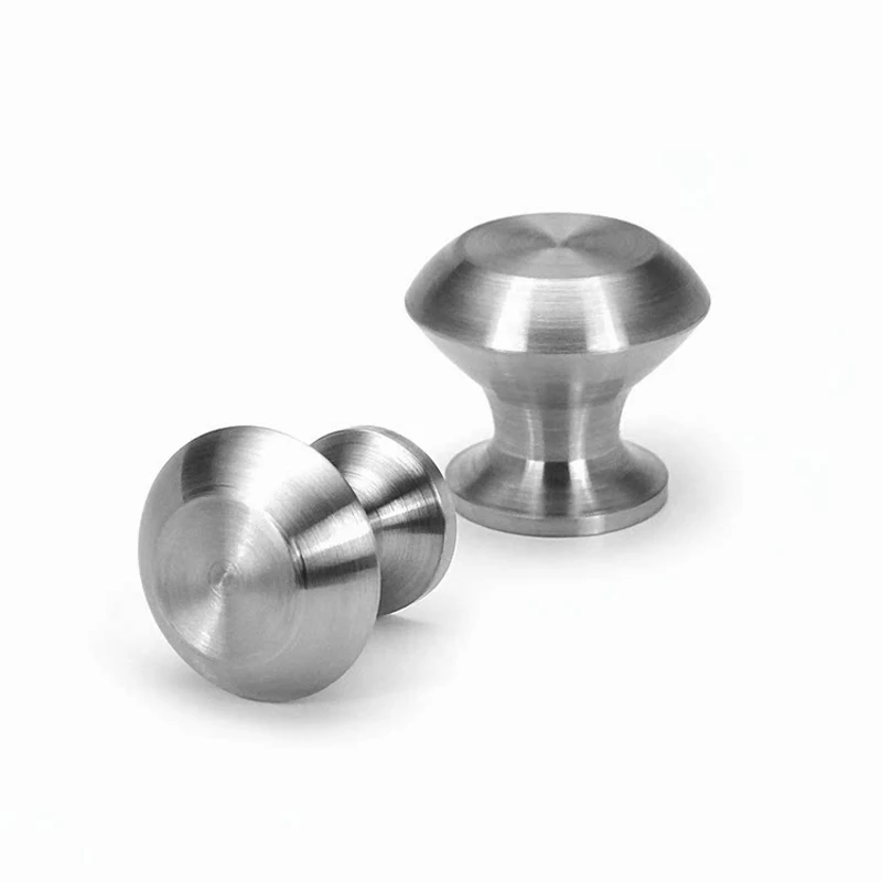 Solid 304 Stainless Steel Cabinet Surface Mounted Small Handle Furniture Drawer Handle Circular Cabinet Door Handle Hardware